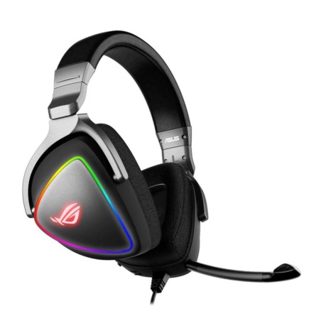 New Design Asus ROG Delta RGB Quad-DAC Gaming Headset - Black - سماعة