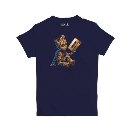 New Design Jobedu Baby Groot Mixtape Men's T-shirt - M - Navy Blue - تي-شيرت