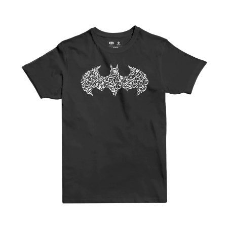 New Design Jobedu Batman Calligraphy Men's T-shirt - M - Charcoal - تي-شيرت