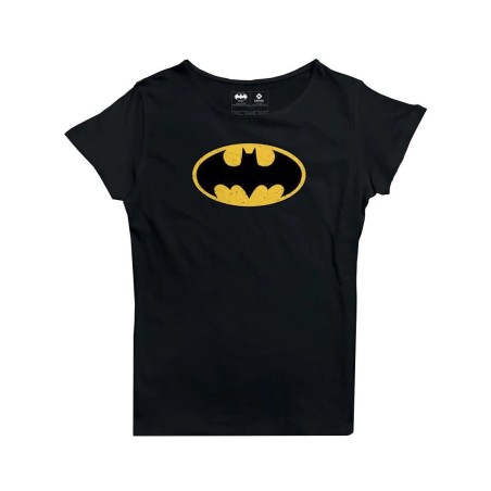 New Design Jobedu Batman Logo Women's T-shirt - Black - تي-شيرت