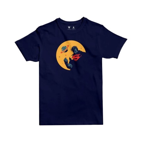 New Design Jobedu Superman Minimal T-shirt - Navy - تي-شيرت