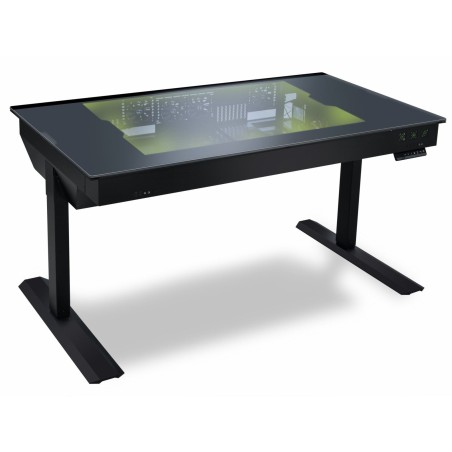 New Design Lian Li DK-05F Dual eATX Tempered Glass RGB Desk - Black - صندوق