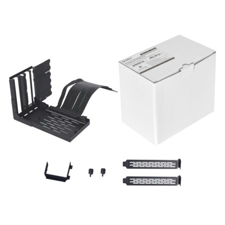 New Design Lian Li Universal 4 Slots Vertical GPU Kit w/ Gen 4 Riser - Black - دعامة كرت شاشة