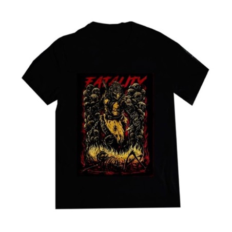 New Design Paperboi Fatality Mortal Kombat T-shirt - Black - قميص