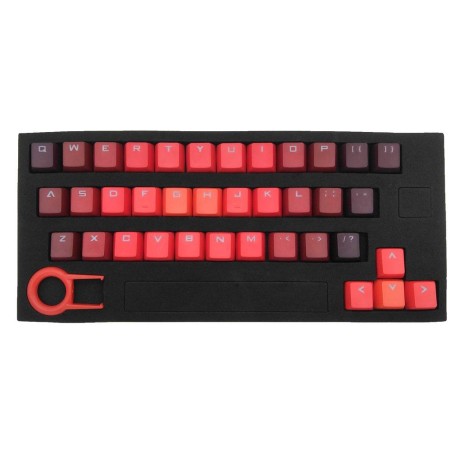 New Design Attav 37 Key PBT Cherry MX Keycaps - Gradient Lava Red - أكسسوار لوحة مفاتيح