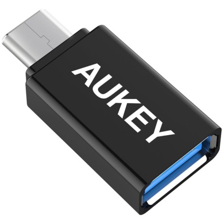 New Design AUKEY A1 USB-C to USB 3.0 Female Adapter - Black - محول