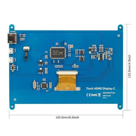 New Design Waveshare Raspberry Pi 7" Touchscreen Display - شاشة