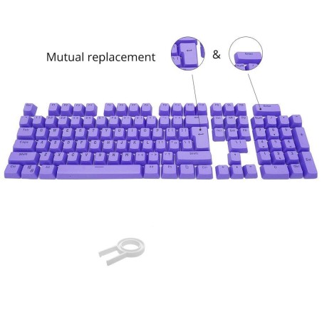 New Design Bossi 104 Key PBT Backlit Keycaps - Purple - أكسسوار لوحة مفاتيح