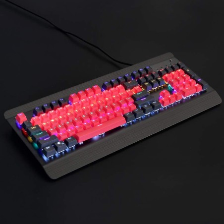 New Design Bossi 104 Key PBT Backlit Keycaps - Black/Red - أكسسوار لوحة مفاتيح