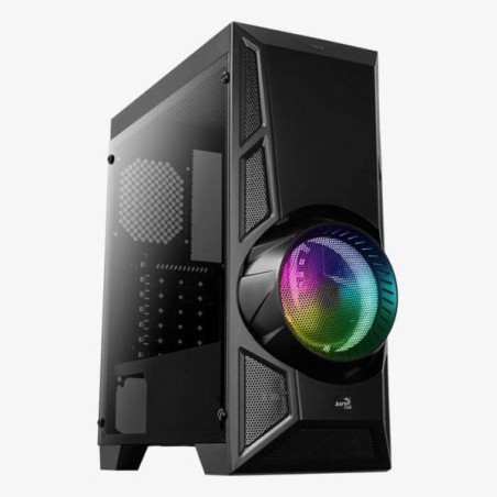 New Design Aerocool Aero Engine ARGB ATX Mid Tower Case - Black - صندوق