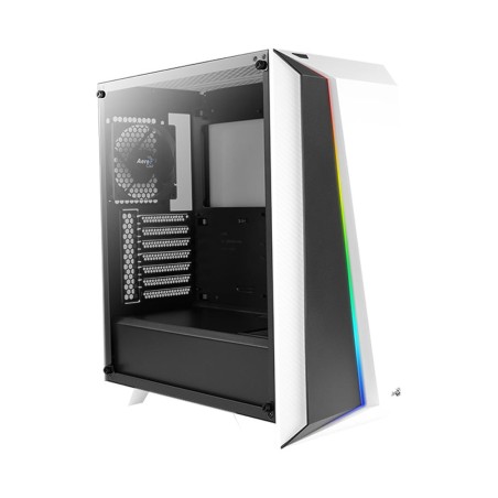 New Design Aerocool Cylon Pro Tempered Glass RGB Mid Tower - White/Black - صندوق