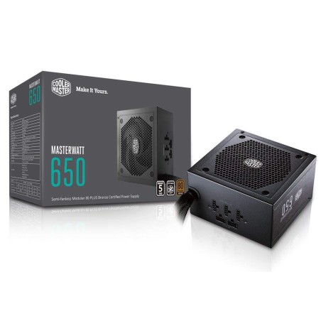 New Design Cooler Master MasterWatt Semi Modular 650W PSU, 80 Plus Bronze - مزود الطاقة