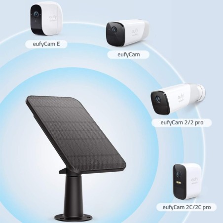 New Design Eufy EufyCam Solar Panel Charger - Black - لوحة شمسية