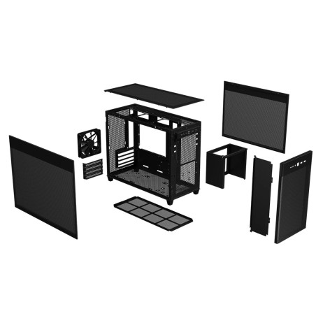 New Design Asus Prime AP201 Micro ATX Case - Black - صندوق